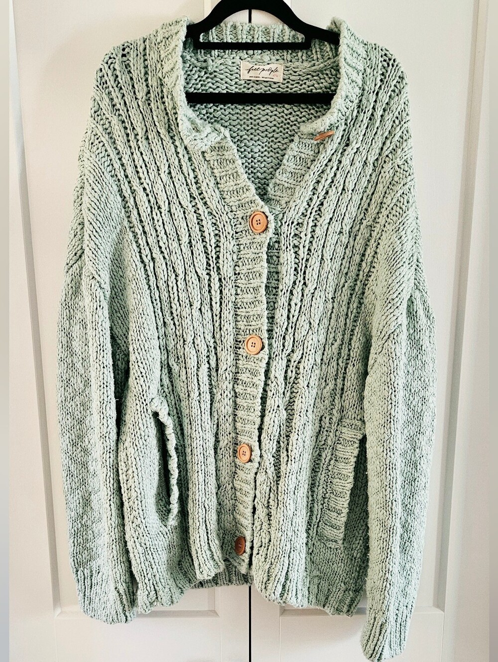 NEW Free People 100% Cotton Raye Cardigan In XL - Picture 3 of 14